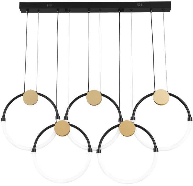 45W LED pakabinamas šviestuvas BRIANA, baltos/juodos/aukso sp., 3000K, 4315000