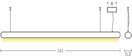 45W LED pakabinamas šviestuvas, bronzos sp., 3000K, 22207