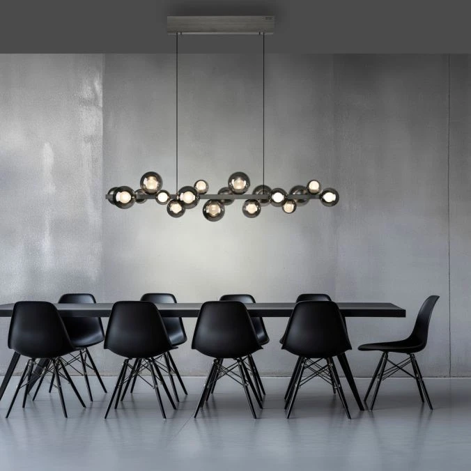 45W LED pakabinamas šviestuvas E-POPUP, pilkos sp., 2200-5000K, dimeriuojamas, reguliuojamo aukščio