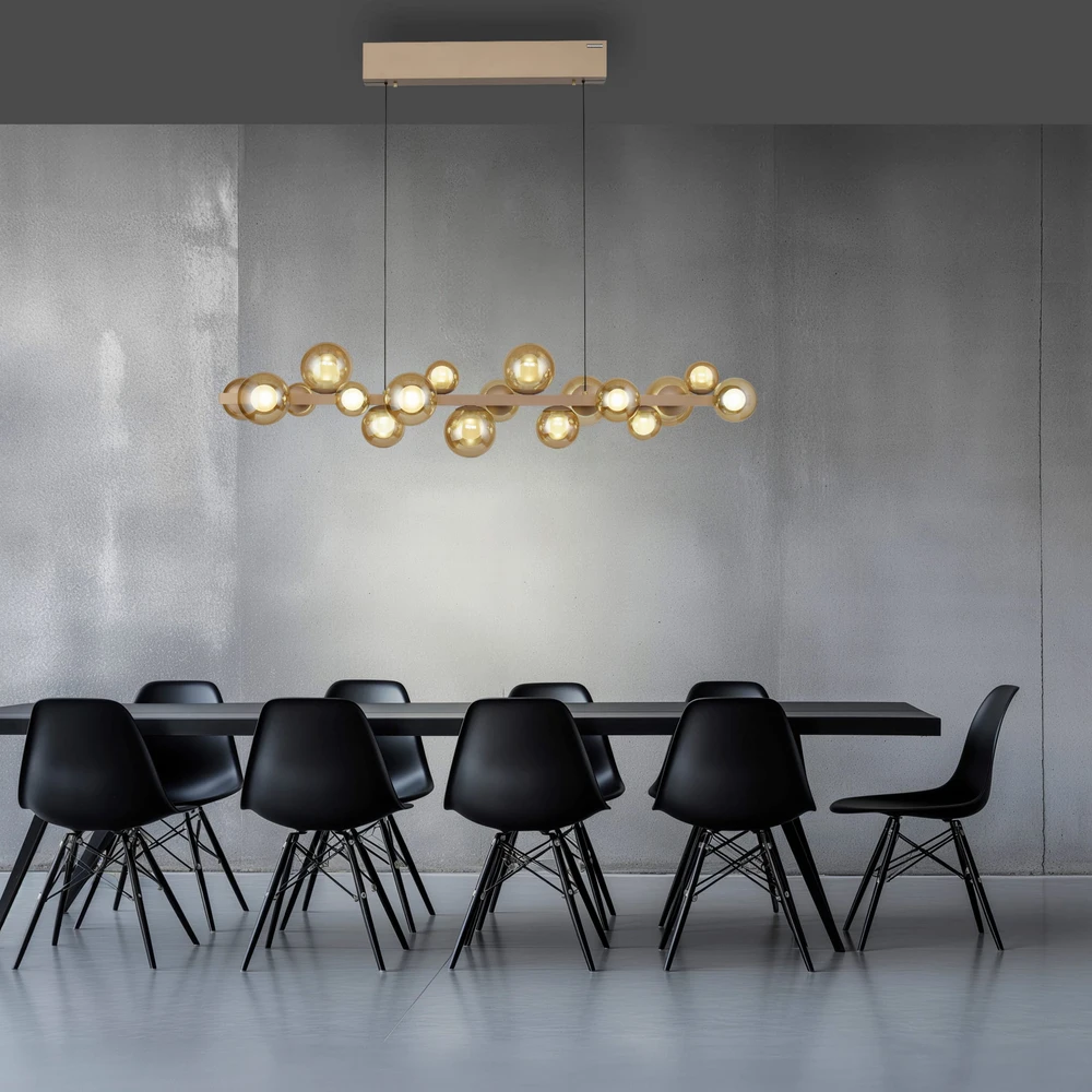 45W LED pakabinamas šviestuvas E-POPUP, bronzos sp., 2200-5000K, dimeriuojamas, reguliuojamo aukščio