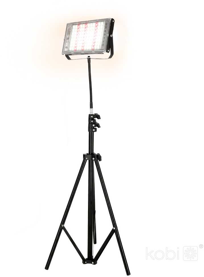 45W LED pastatomas šviestuvas augalų auginimui FIRON, juodas, 5000K, IP65