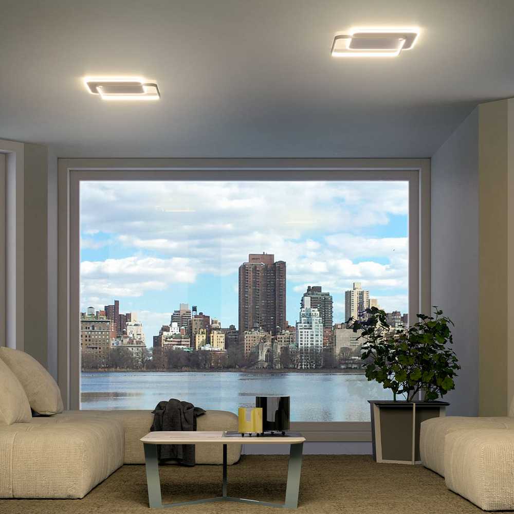 45W LED paviršinis lubinis šviestuvas ARP, juodas, 3000K