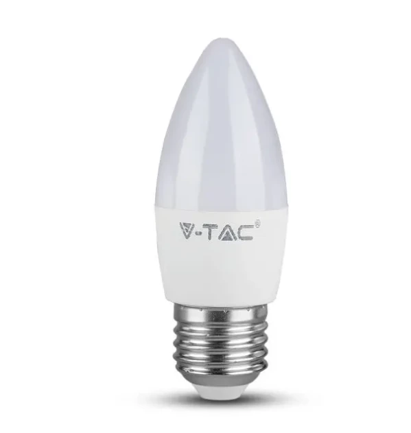 V-tac 4,5W LED žvakės formos lemputė, E27, 3000K