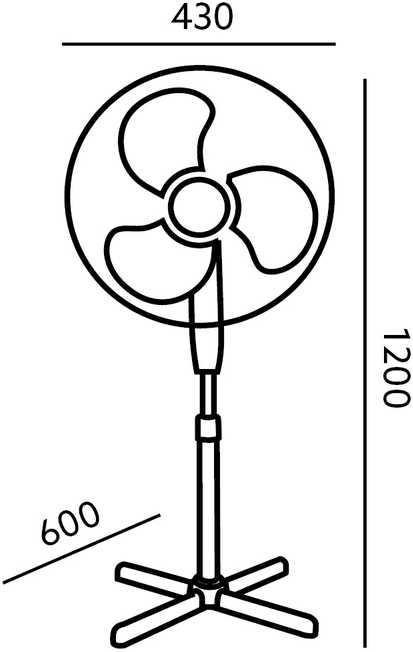 45W pastatomas ventiliatorius VIENTO, juodas