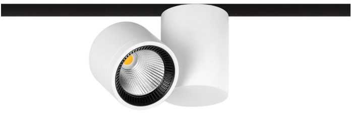 4,5W šviestuvas į magnetines sistemas IO 48V, 30°, baltas, 3000K, DALI, su maitinimo šaltiniu