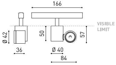 4,5W šviestuvas į magnetines sistemas IO 48V, 30°, baltas, 3000K, DALI, su maitinimo šaltiniu