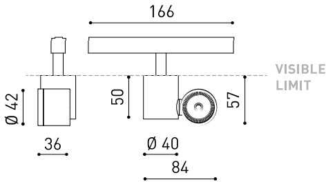 4,5W šviestuvas į magnetines sistemas IO 48V, 56°, baltas, 3000K, DALI, su maitinimo šaltiniu
