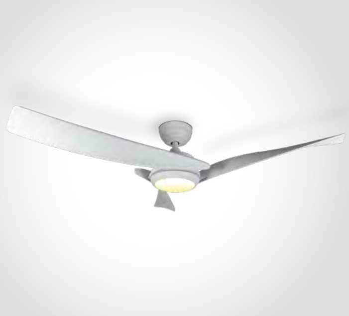 Lubinis šviestuvas 45W ventiliatorius su dimeriuojamu 22W LED šviestuvu, baltas, 3000/4000/5500K, 6304/W/V