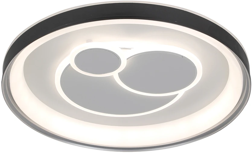 46W LED lubinis šviestuvas FLORINA, juodos/baltos sp., 3000/4000/6500K, dimeriuojamas