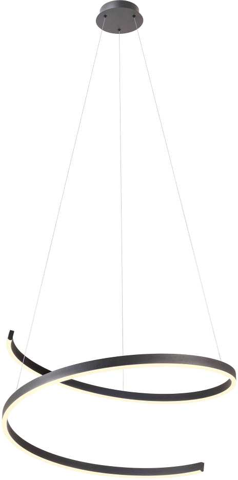 46W LED pakabinamas šviestuvas SCROLL, juodas, 3000/4000/6000K, dimeriuojamas, 01-4018