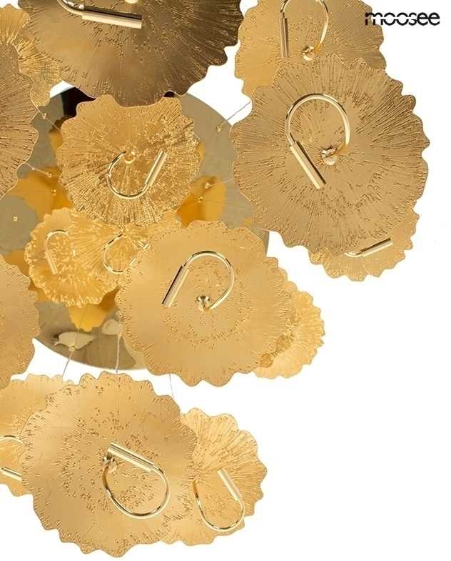 47W LED pakabinamas šviestuvas LEAFS DISC, aukso sp., 3000K