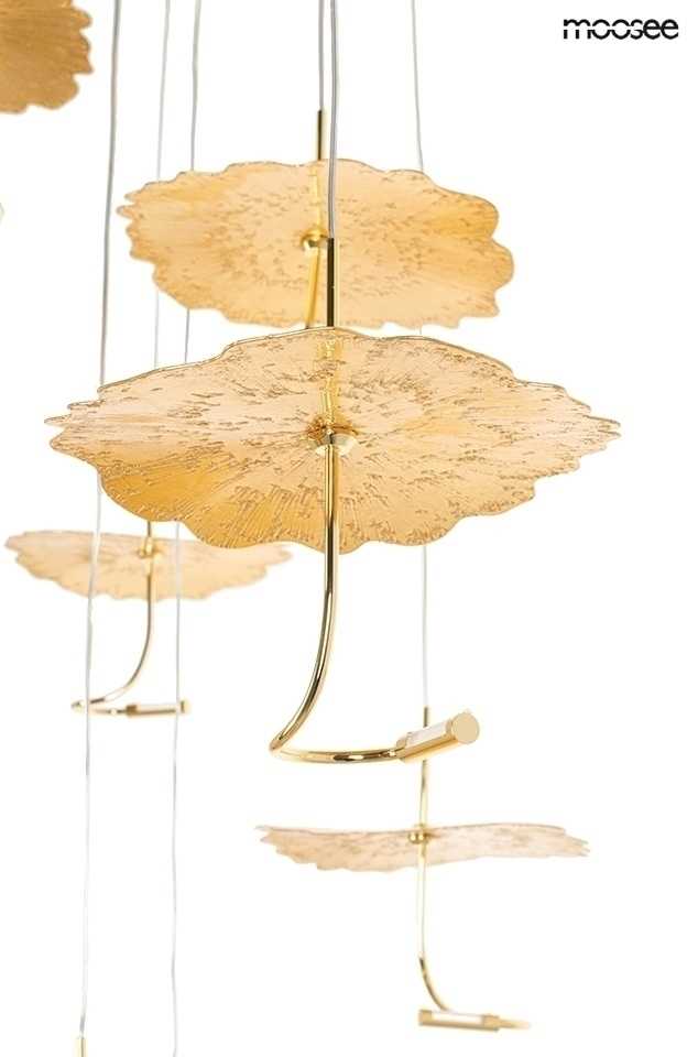 47W LED pakabinamas šviestuvas LEAFS DISC, aukso sp., 3000K
