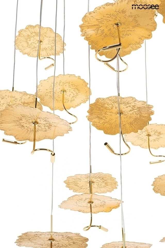 47W LED pakabinamas šviestuvas LEAFS DISC, aukso sp., 3000K