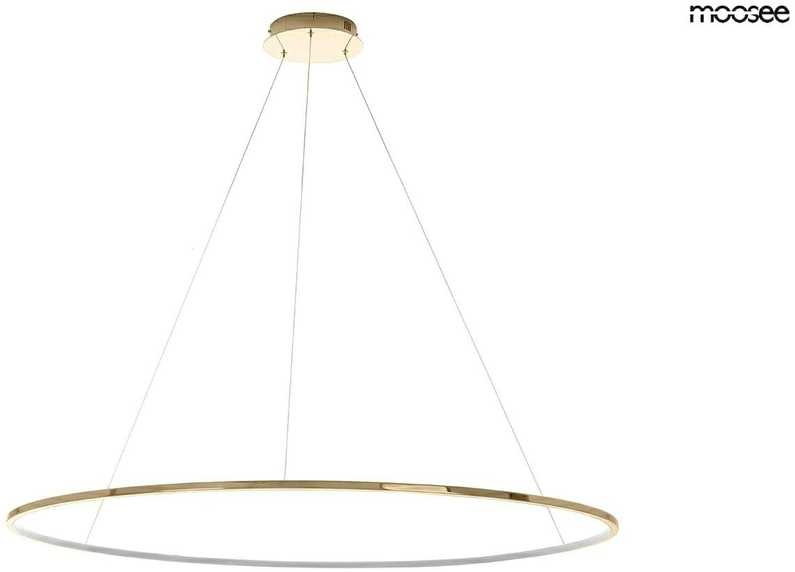 47W LED pakabinamas šviestuvas RING SLIM 150, aukso sp., 3000K, su nuotolinio valdymo pulteliu, dimeriuojamas