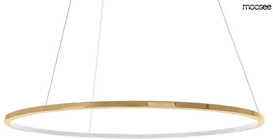 47W LED pakabinamas šviestuvas RING SLIM 150, aukso sp., 3000K, su nuotolinio valdymo pulteliu, dimeriuojamas