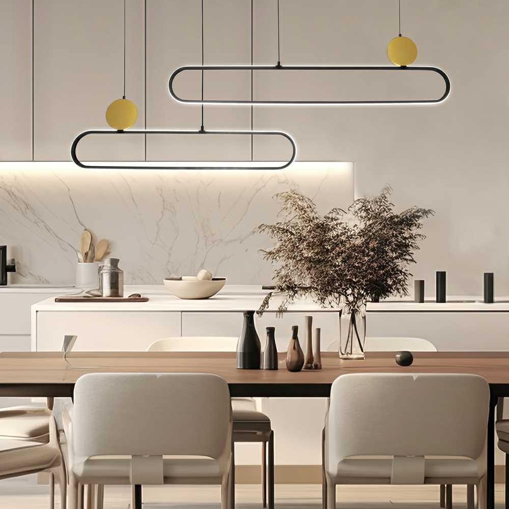 48W LED pakabinamas šviestuvas NAOMI, juodos/aukso sp., 3000K, 4301800