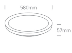 Lubinis šviestuvas 48W LED plafonas, šlifuoto aukso sp. korpusu, 3000K, 62148L/BGL/W