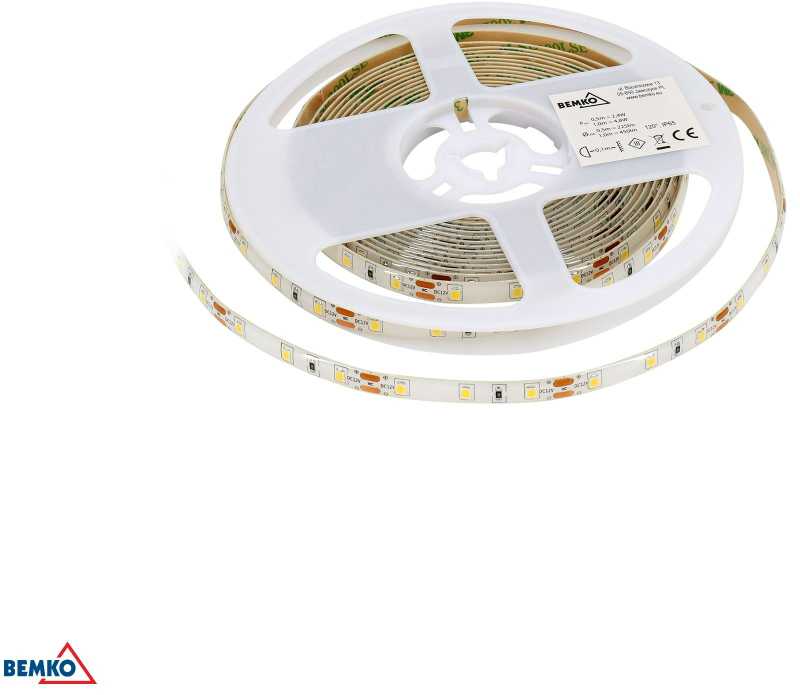 Bemko 4,8W/m LED juosta PREMIUM, 12V, 4000K, IP65, 5m ritė