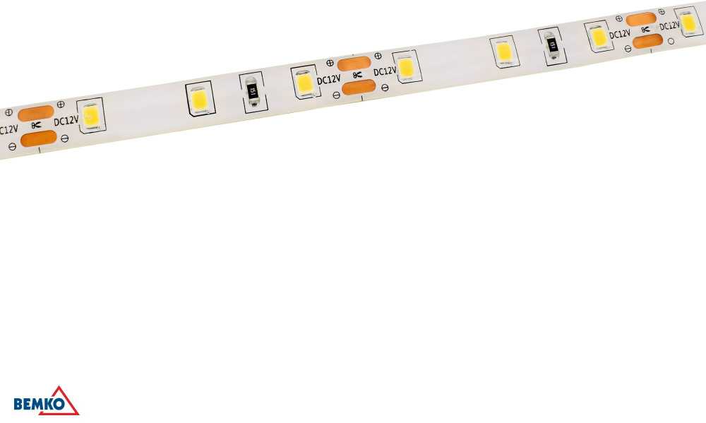 Bemko 4,8W/m LED juosta PREMIUM, 12V, 6500K, IP65, 5m ritė