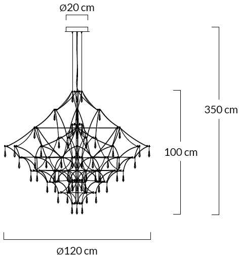 49,5W LED pakabinamas šviestuvas CONSTELATION 120, sidabro sp., 3000K