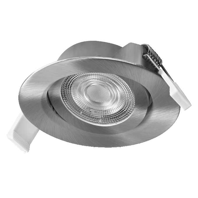 4,9W LED įleidžiamas šviestuvas SPOT, nikelio sp., 2700K, dimeriuojamas, 3vnt. komplekte
