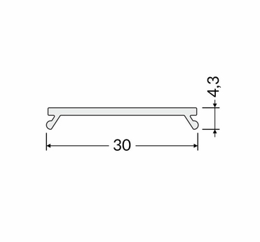 4m LED juostos profilio dangtelis C9 CLICK, juodas