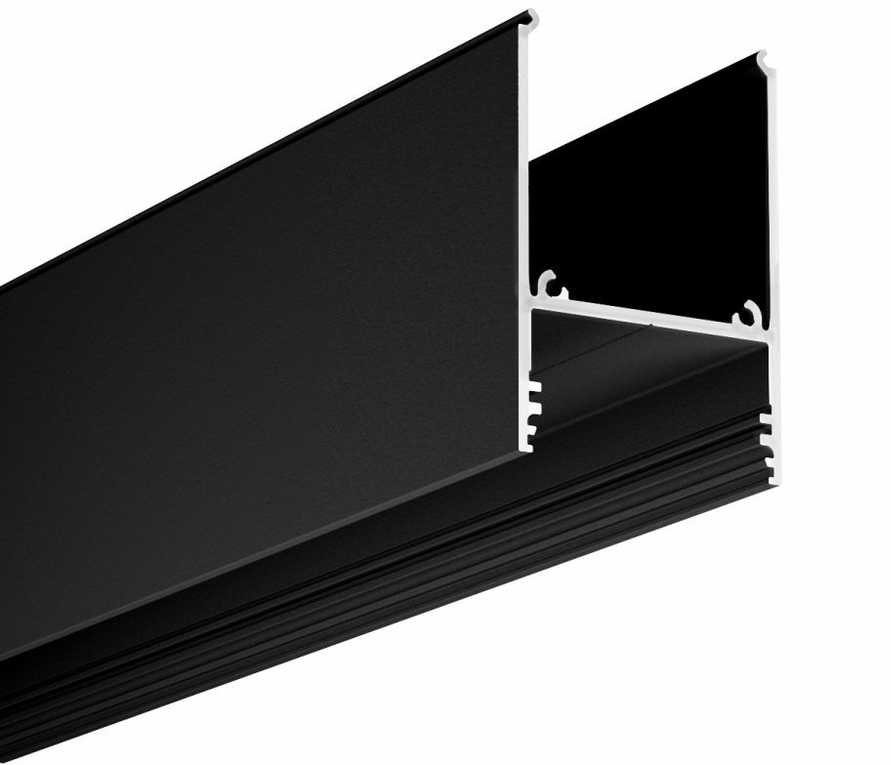 4m LED juostos profilis COMBO30-01, juodas