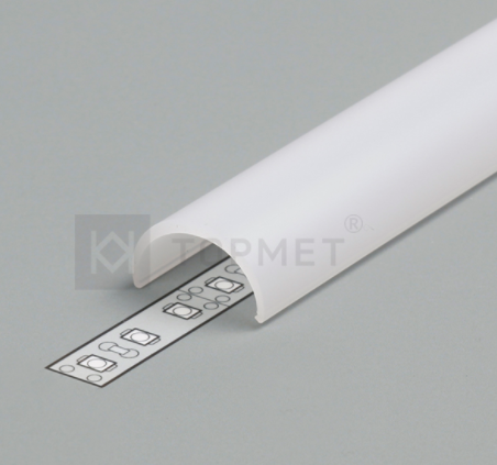 LED juostos profilio dangtelis D CLICK, baltas, 4m