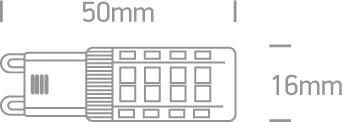 4W LED lemputė, G9, 3000K, 7103ALG/W