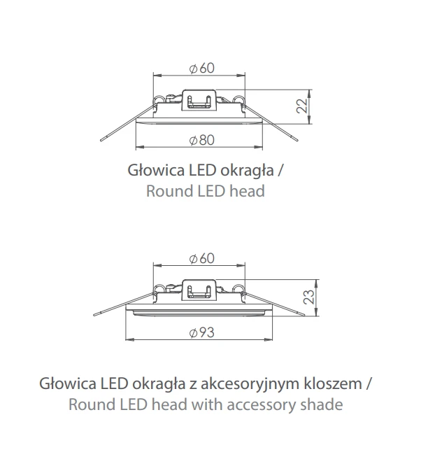 Intelight 4W avarinis/evakuacinis šviestuvas STARLET SPOT ROUND SO 150 M 3H MT, baltas