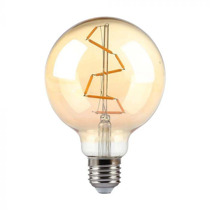 V-tac 4W LED filamentinė lemputė, E27, G95, gintaro sp., 2200K