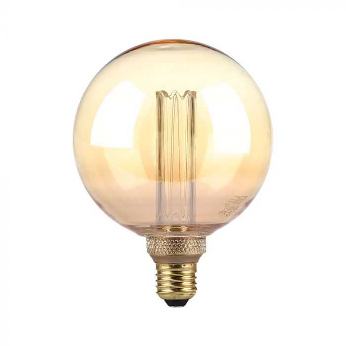V-tac 4W LED filamentinė lemputė, G125, E27, gintaro sp., 1800K