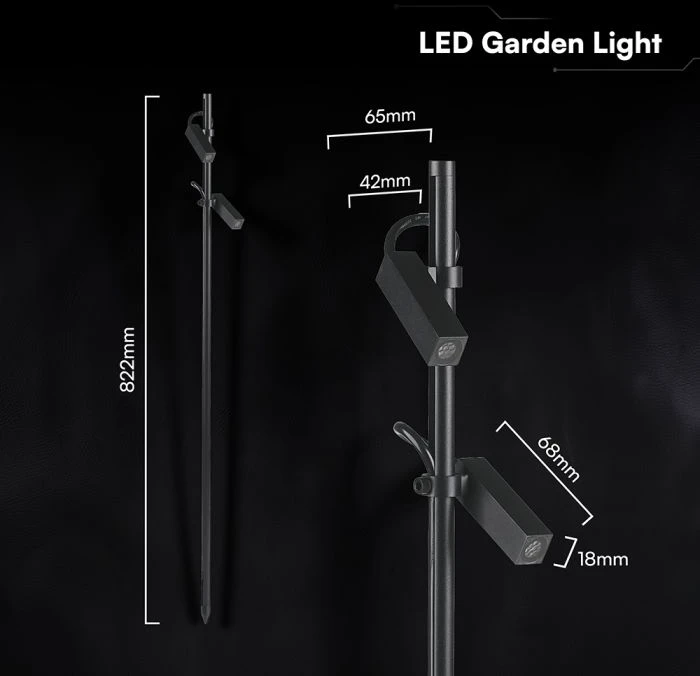 4W LED įsmeigiamas šviestuvas, juodas, 4000K, IP65