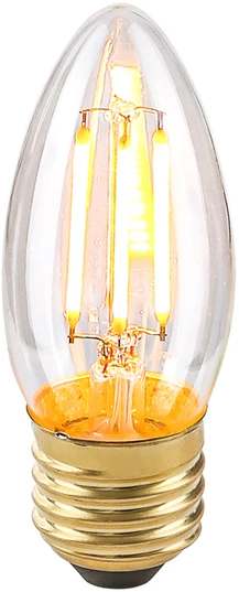 4W LED lemputė, B35, E27, skaidri, 2200K, dimeriuojama