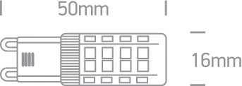 4W LED lemputė, G9, 4000K, 7103ALG/C