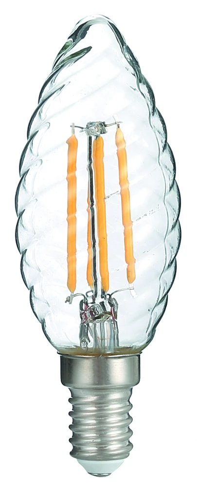 4W LED lemputė, skaidri, E14, 6500K