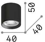 4W LED lubinis šviestuvas NITRO, baltas, 2700K, dimeriuojamas, 342788