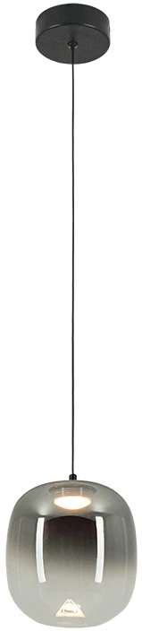 4W LED pakabinamas šviestuvas, juodos/dūmų sp., 3000K, 2610
