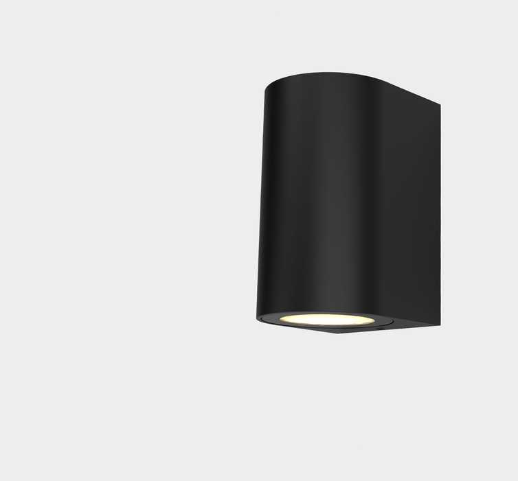 Sieninis šviestuvas 4W LED sieninis fasado šviestuvas NEXO, juodas, 2700/3000K, IP65, A2095070N
