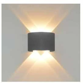 Sieninis šviestuvas 4W LED sieninis fasado šviestuvas ORTELO, juodas, 3000K, šviečia į abi puses