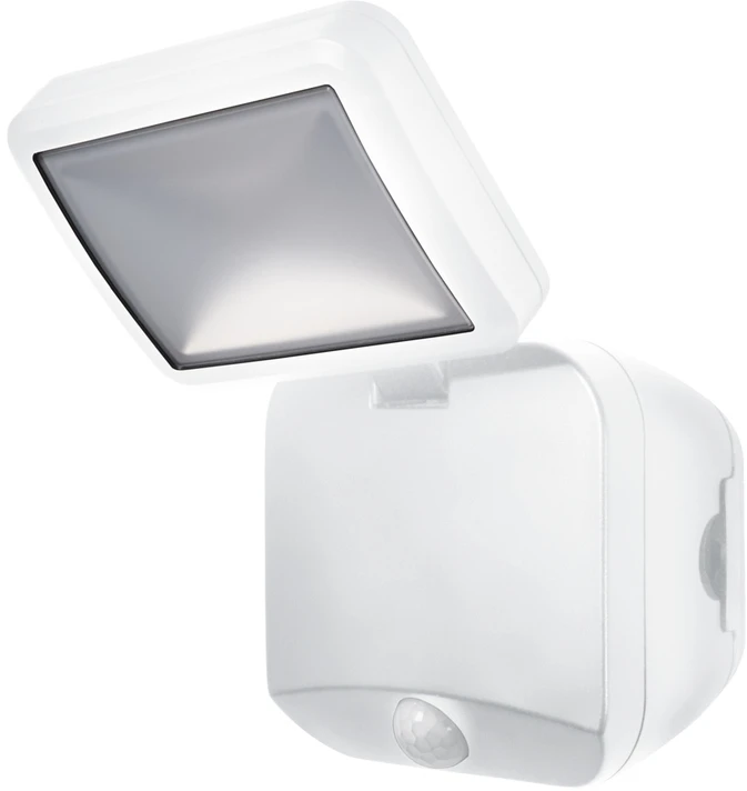 Sieninis šviestuvas Osram 4W LED sieninis lauko šviestuvas, baltas, 4000K, su baterija ir judesio davikliu, IP54