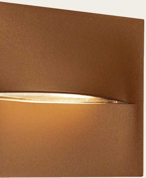 4W LED sieninis lauko šviestuvas laiptų apšvietimui, rudas, 3000K, IP65, E455