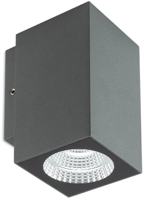 4W LED sieninis lauko šviestuvas QUAD, tamsiai pilkas, 2700K, IP65, 90814
