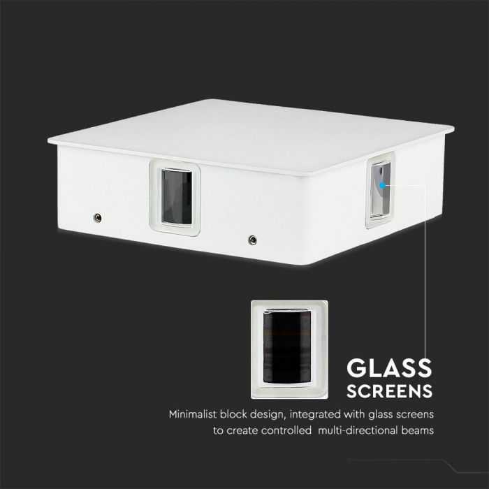 V-tac 4W LED sieninis šviestuvas, baltas, 3000K, šviečia į 4 puses