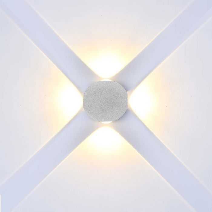 V-tac 4W LED sieninis šviestuvas, baltas, 3000K, IP54