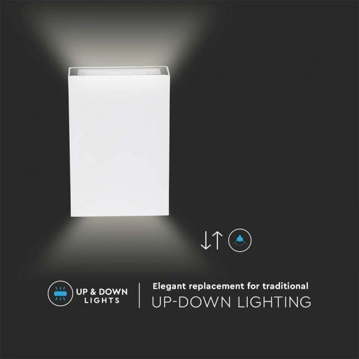 V-tac 4W LED sieninis šviestuvas, baltas, 6400K, IP65