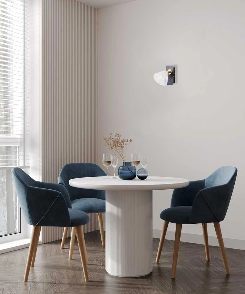 4W LED sieninis šviestuvas ORELLA, juodos/aukso sp./skaidrus, 3000K