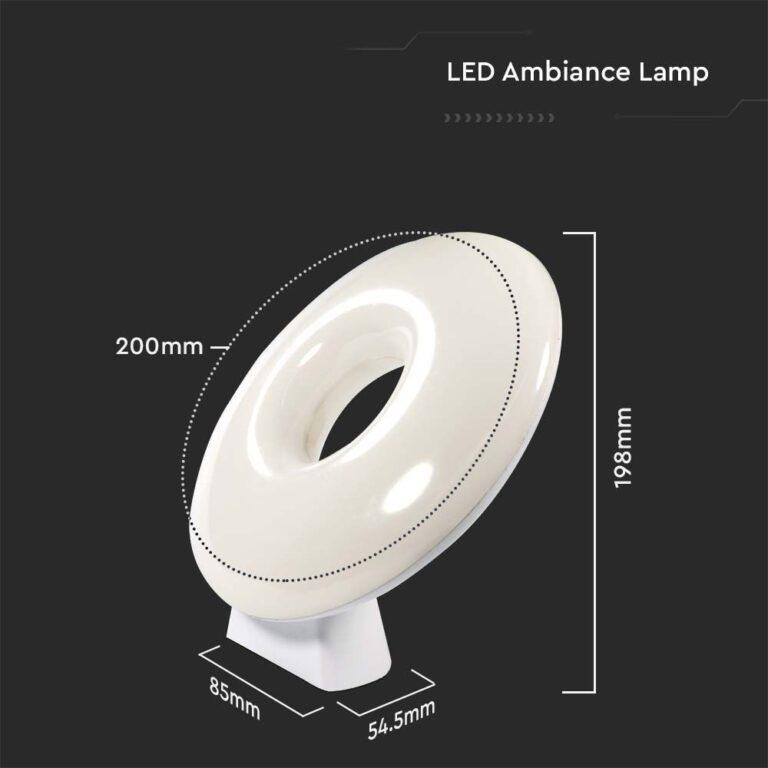 V-tac 4W LED šviestuvas, baltas, suderinamas su AMAZON ALEXA ir GOOGLE HOME, 3000-6500K/RGB