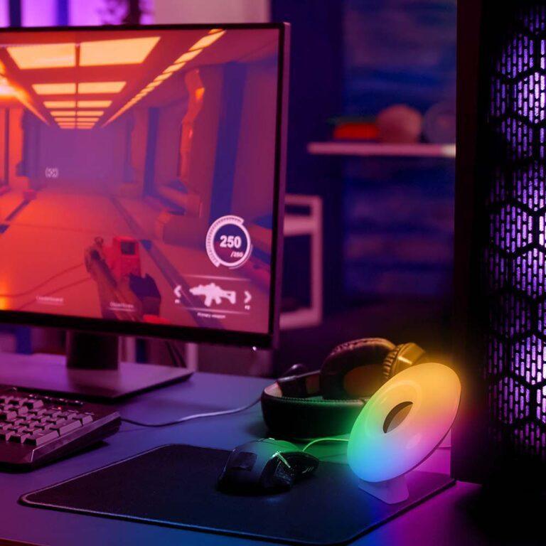 V-tac 4W LED šviestuvas, baltas, suderinamas su AMAZON ALEXA ir GOOGLE HOME, 3000-6500K/RGB
