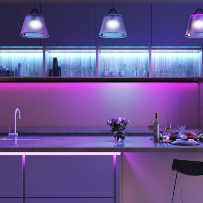 4W/m, 12V LED juosta V-TAC, RGB+3in1, IP65, suderinama su Amazon Alexa ir Google Home, 5m ilgio